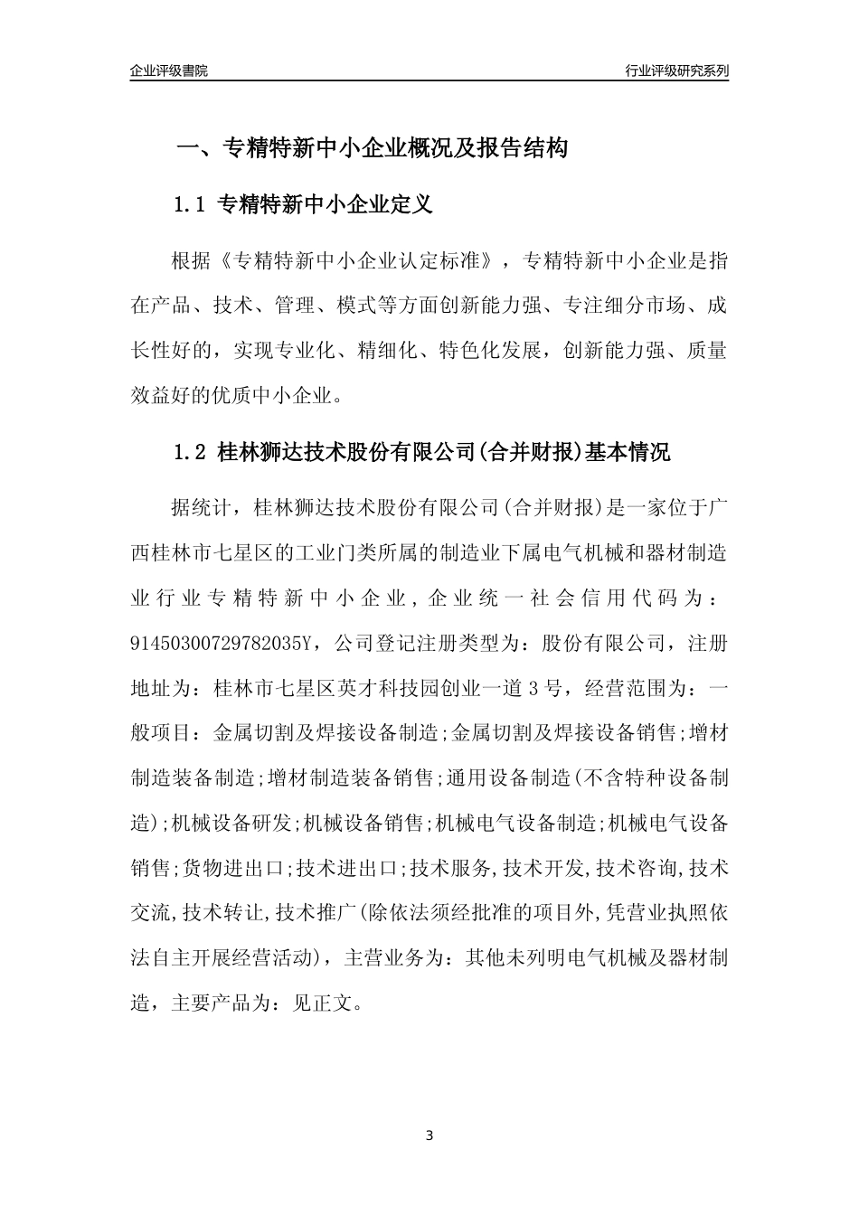 [专精特新]桂林狮达技术股份有限公司(合并财报)行业竞争力评级分析报告(2023版)_第3页