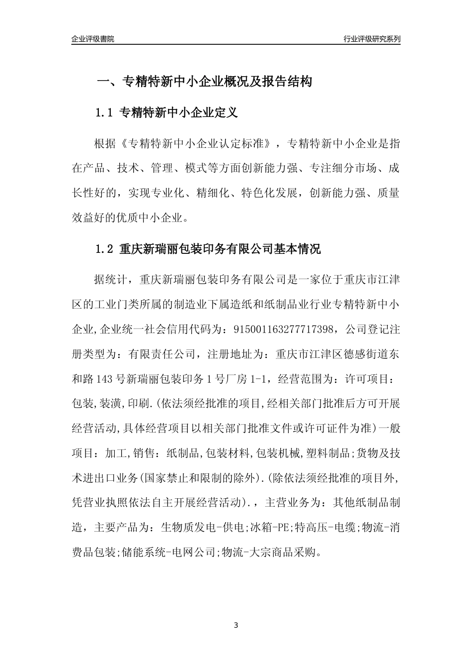 [专精特新]重庆新瑞丽包装印务有限公司行业竞争力评级分析报告(2023版)_第3页