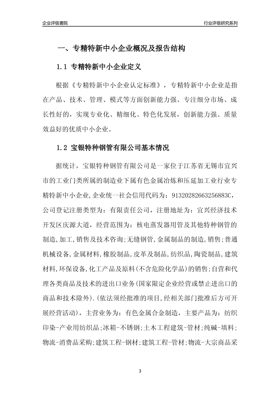 [专精特新]宝银特种钢管有限公司行业竞争力评级分析报告(2023版)_第3页