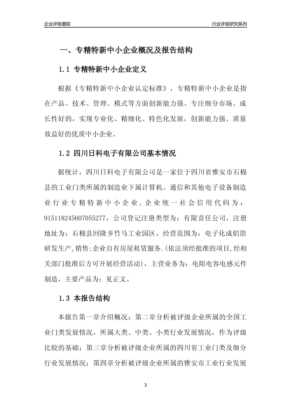 [专精特新]四川日科电子有限公司行业竞争力评级分析报告(2023版)_第3页