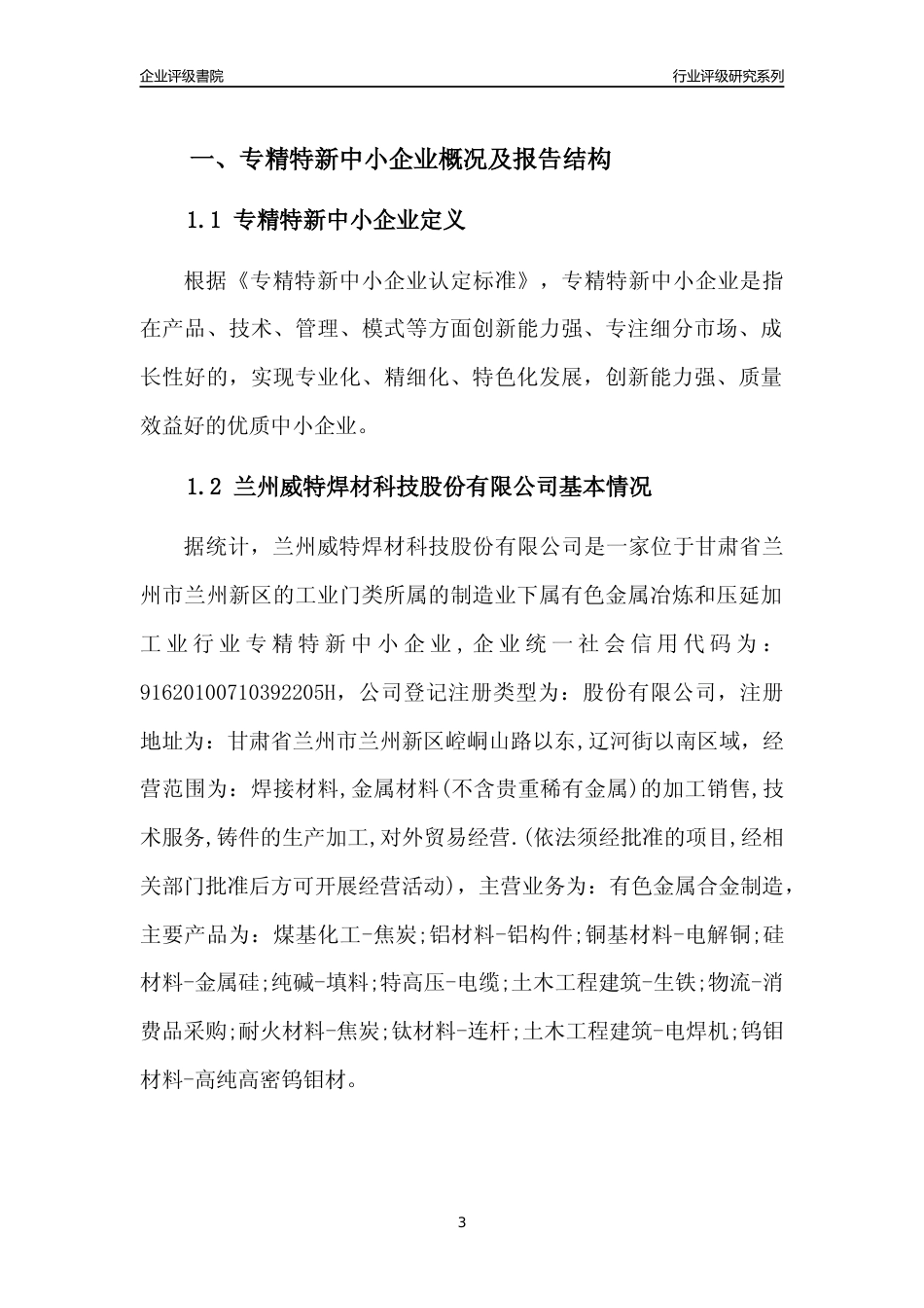 [专精特新]兰州威特焊材科技股份有限公司行业竞争力评级分析报告(2023版)_第3页