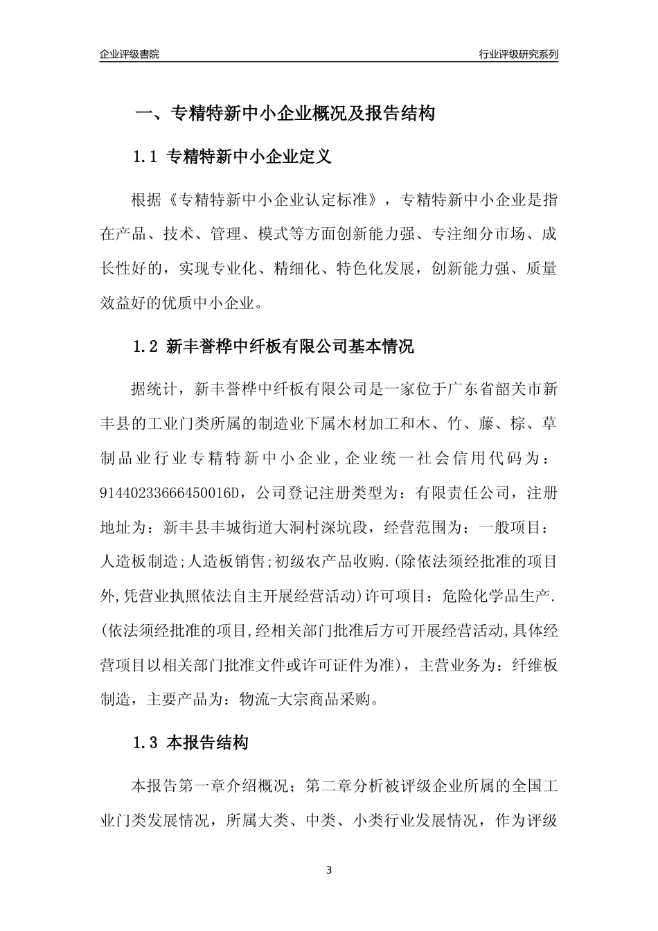 [专精特新]新丰誉桦中纤板有限公司行业竞争力评级分析报告(2023版)_第3页