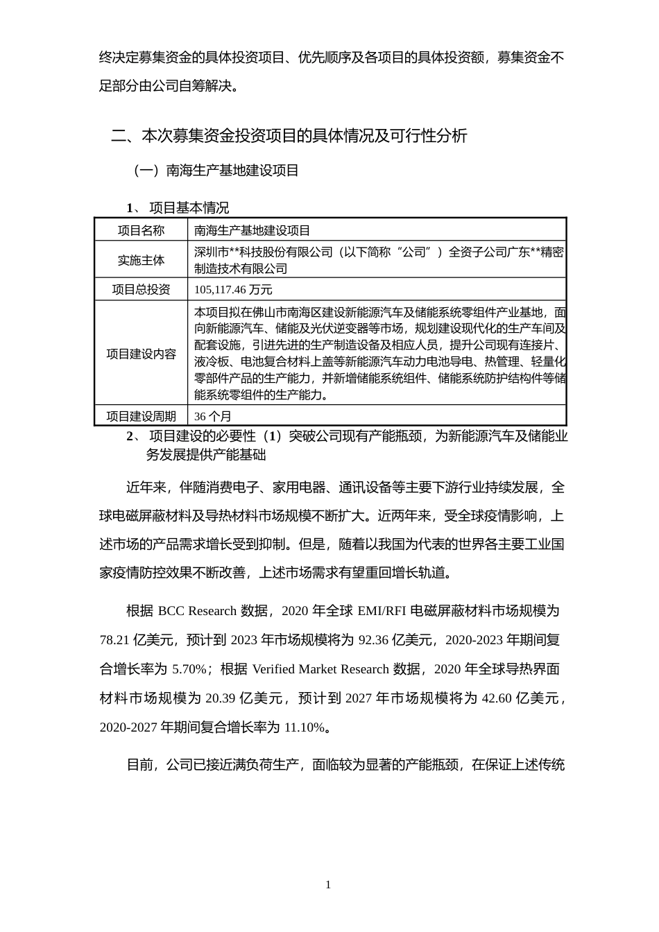 2022年度建设新能源汽车及储能系统零组件产业基地项目可行性分析报告（修订稿）_第2页