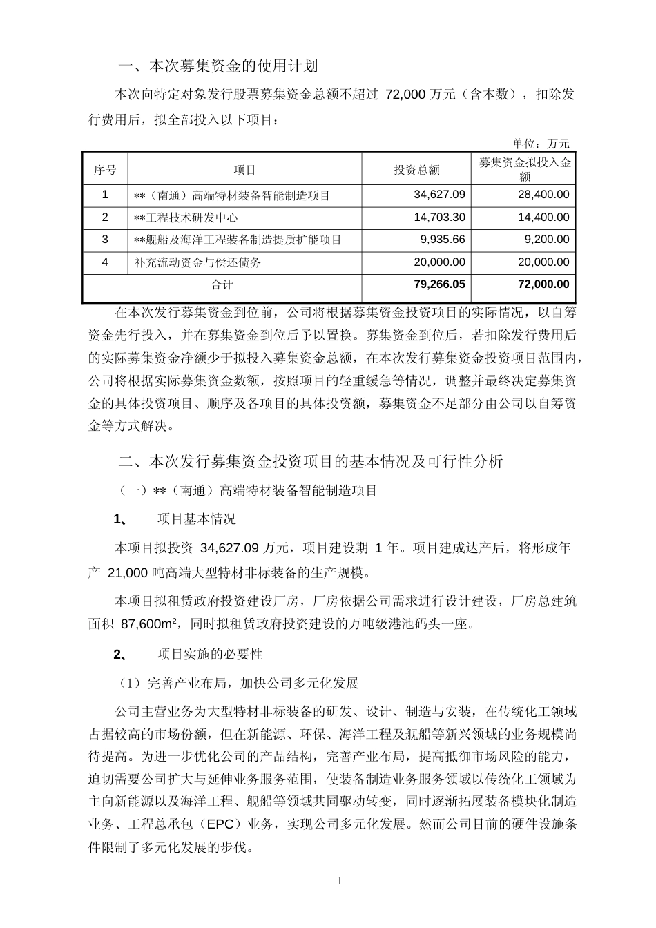 2022年度高端特材装备智能制造项目、工程技术研发中心、舰船及海洋工程装备制造提质扩能项目可行性分析报告（修订稿）_第2页