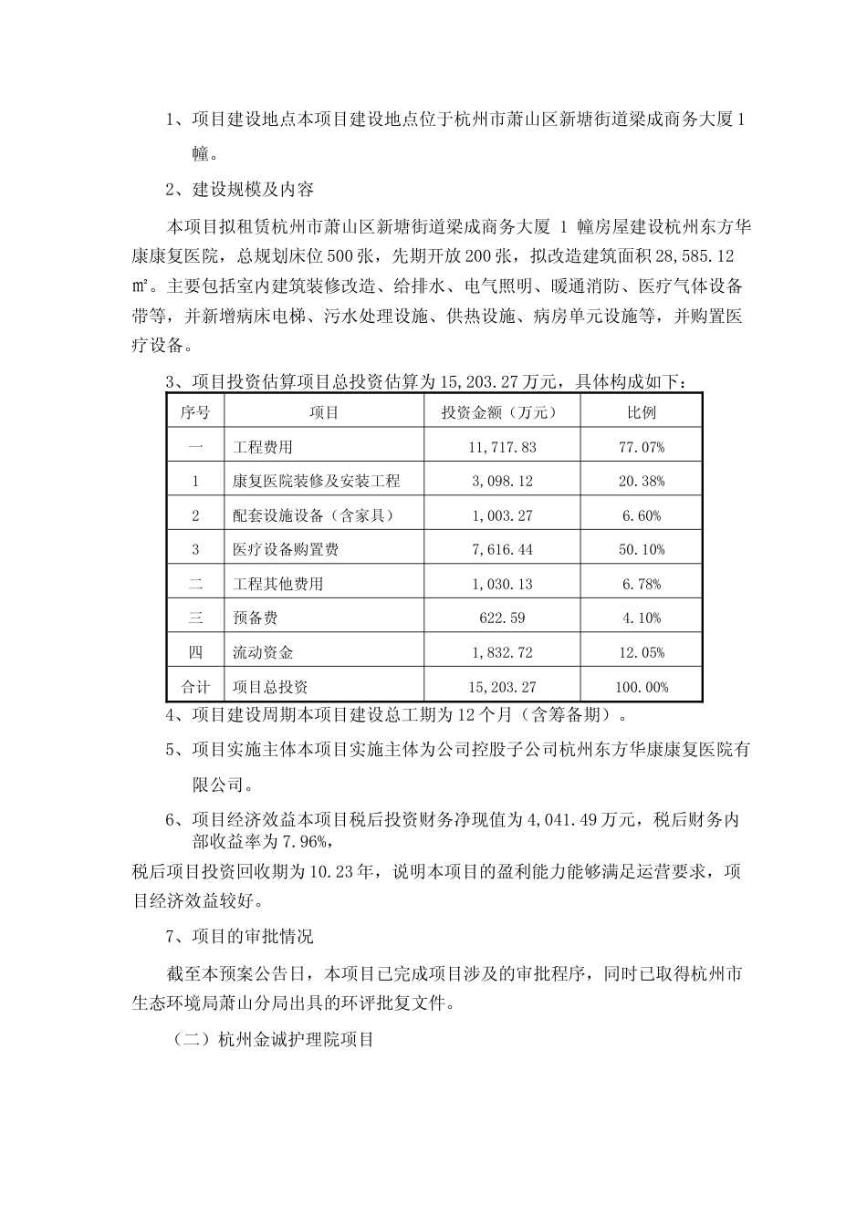 2022年度康复医院项目、护理院项目、冰鲜冰冻及熟食产品加工项目可行性分析报告_第2页