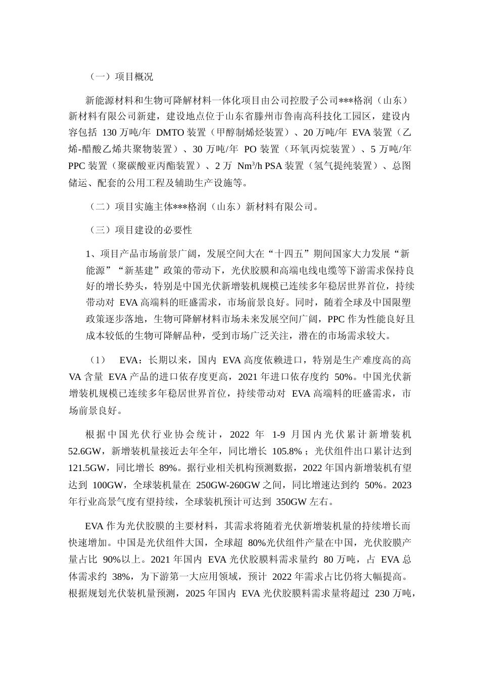 2022年度新能源材料和生物可降解材料一体化项目可行性分析报告_第2页