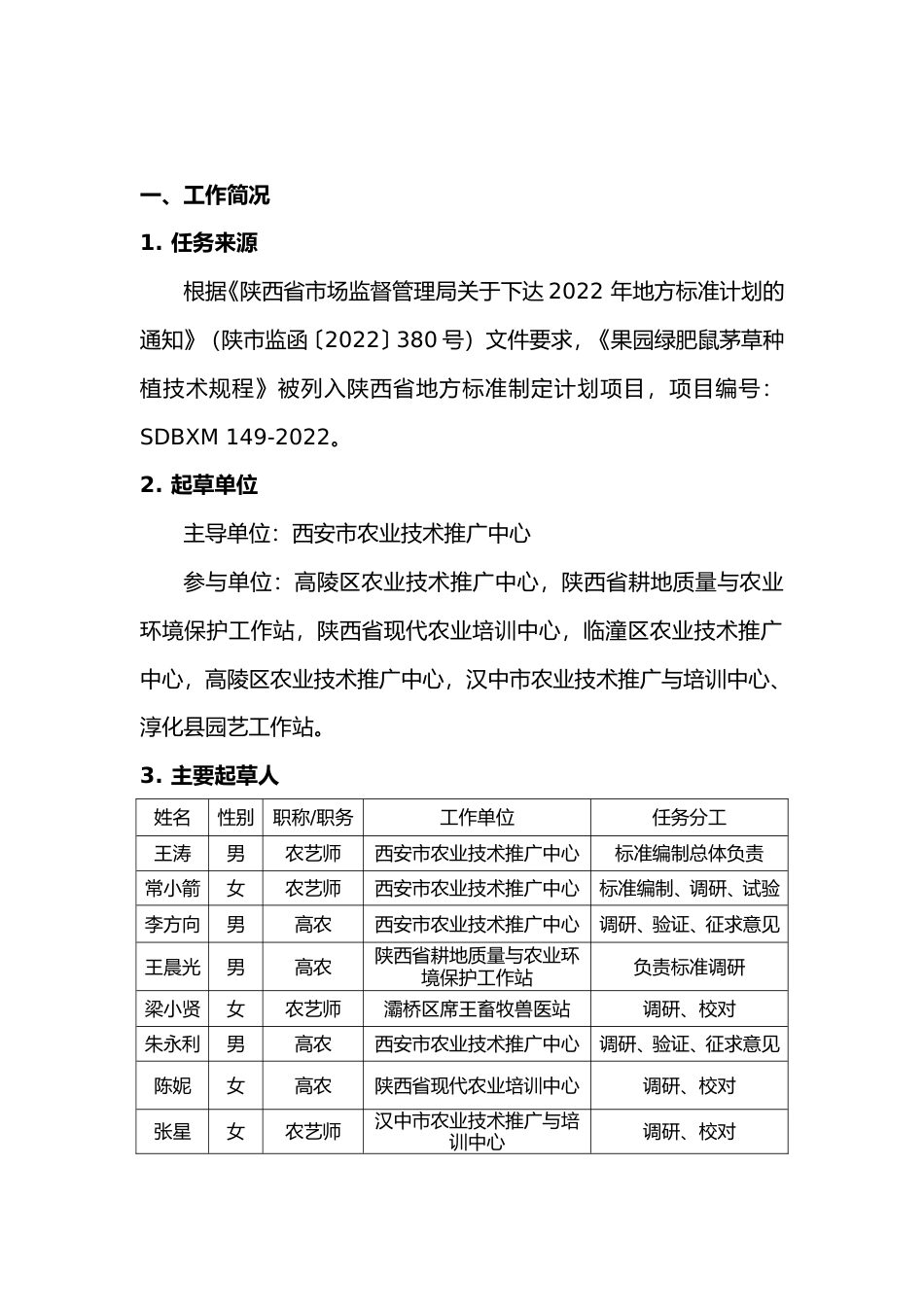 [地方标准] 果园绿肥鼠茅草种植技术规程编制说明_第2页