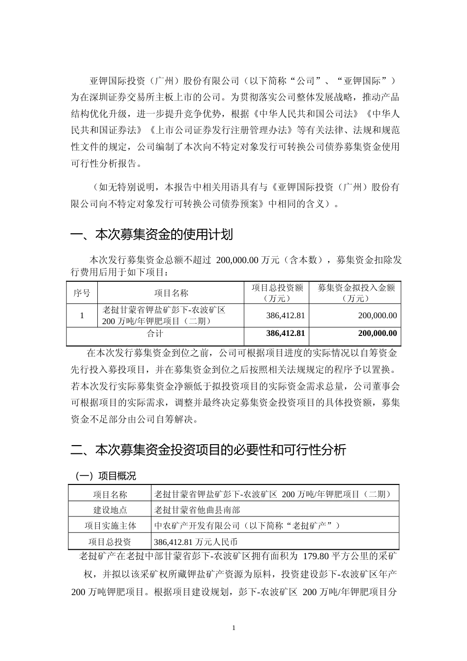 2023老挝甘蒙省钾盐矿彭下-农波矿区 200 万吨年钾肥项目可行性分析报告_第2页