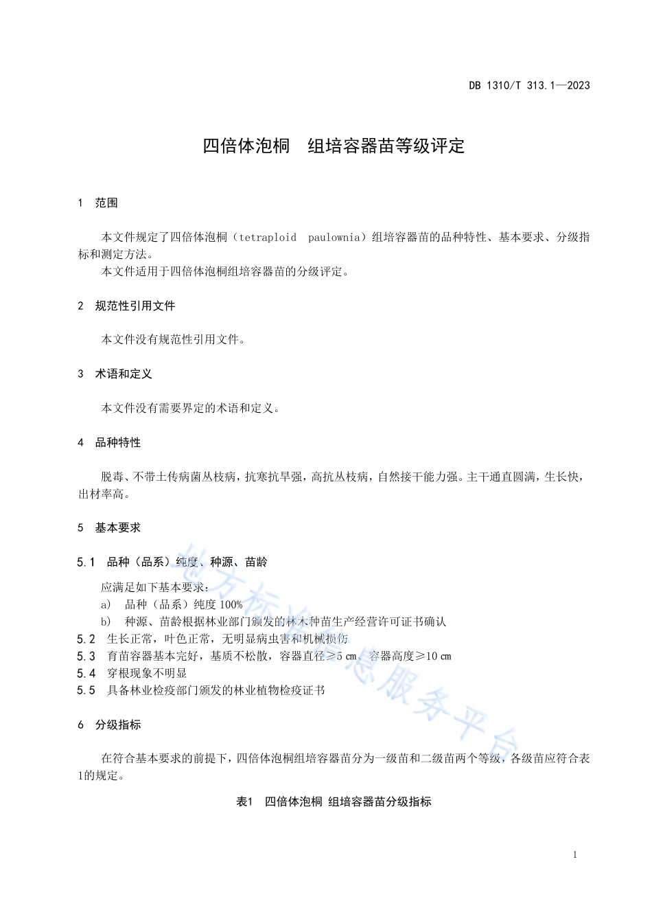 [地方标准] 四倍体泡桐+组培容器苗等级评定_第3页