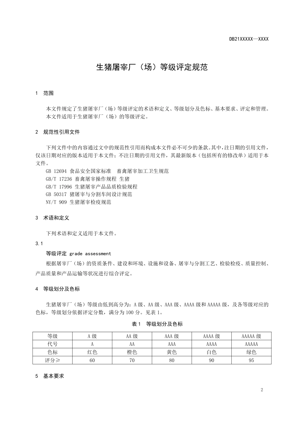 [地方标准] 生猪屠宰厂（场）等级评定规范（征求意见稿）_第3页
