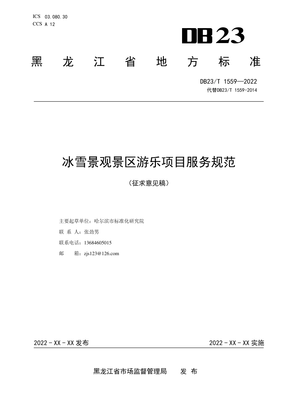 [地方标准] 冰雪景观景区游乐项目服务规范_第1页