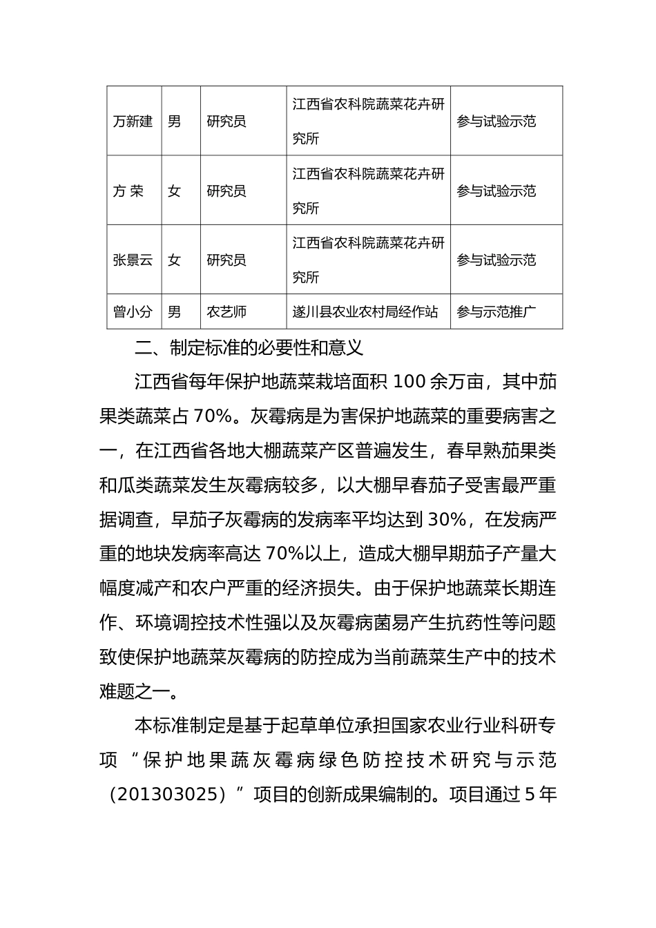 [地方标准] 保护地茄果类蔬菜灰霉病绿色防控编制说明_第2页