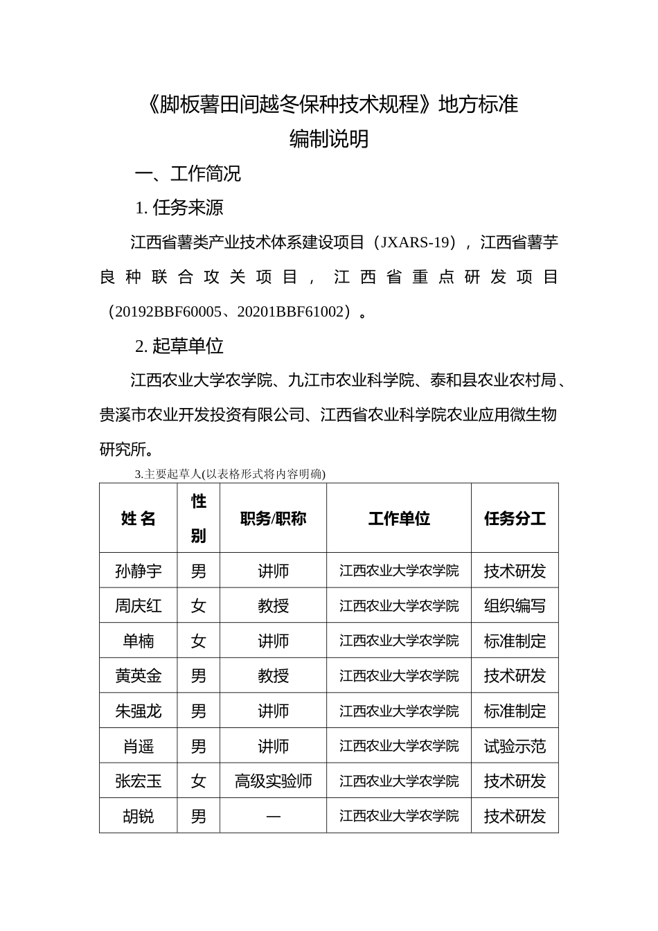 [地方标准] 编制说明—《山药扦插繁种技术规程》_第1页