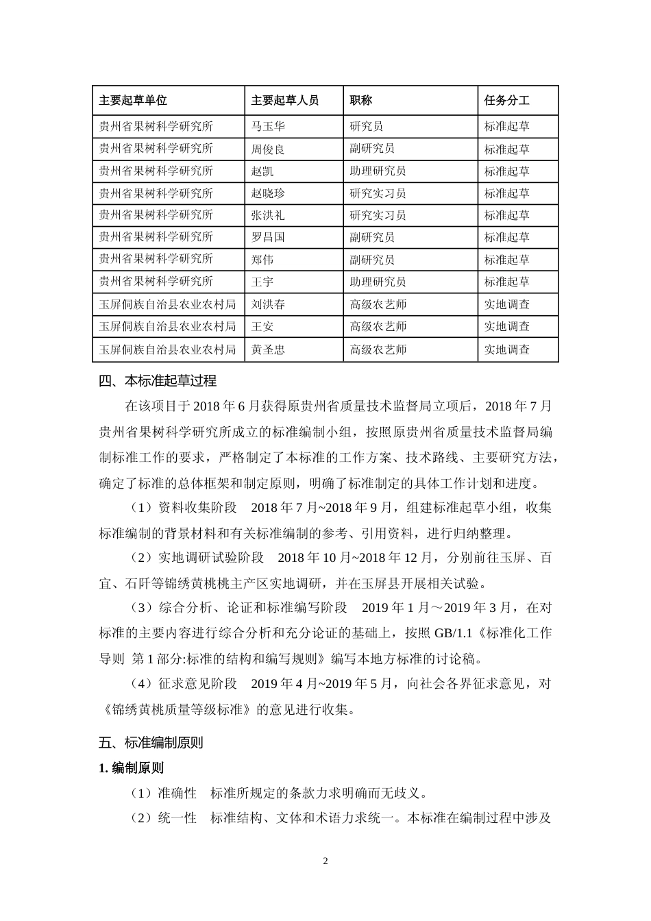 [地方标准] 《锦绣黄桃质量等级标准》编制说明（征求意见稿）_第2页
