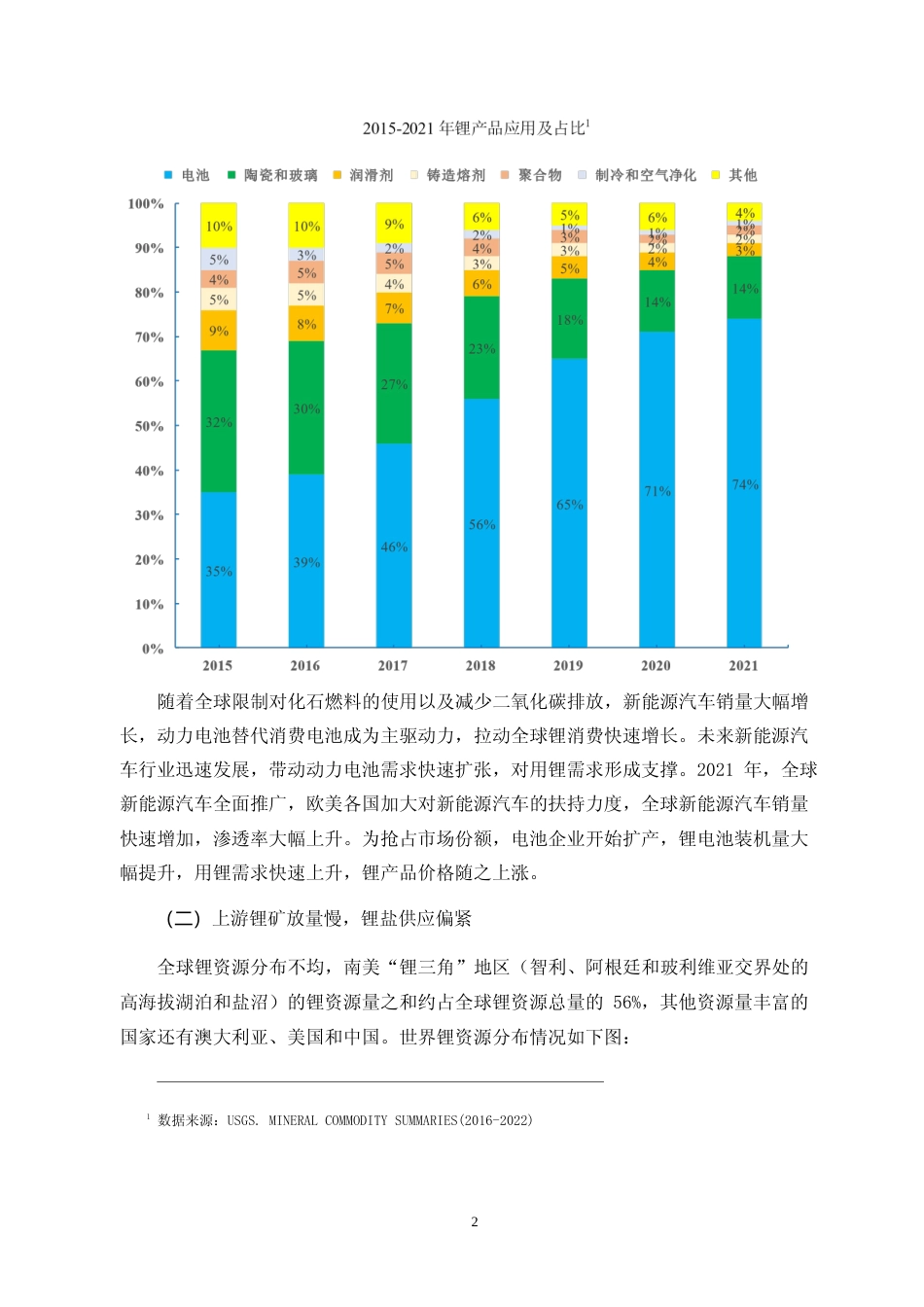 2022 年度年产 3.5 万吨高纯锂盐项目、年产锂矿 200 万 t 建设工程可行性分析报告_第2页
