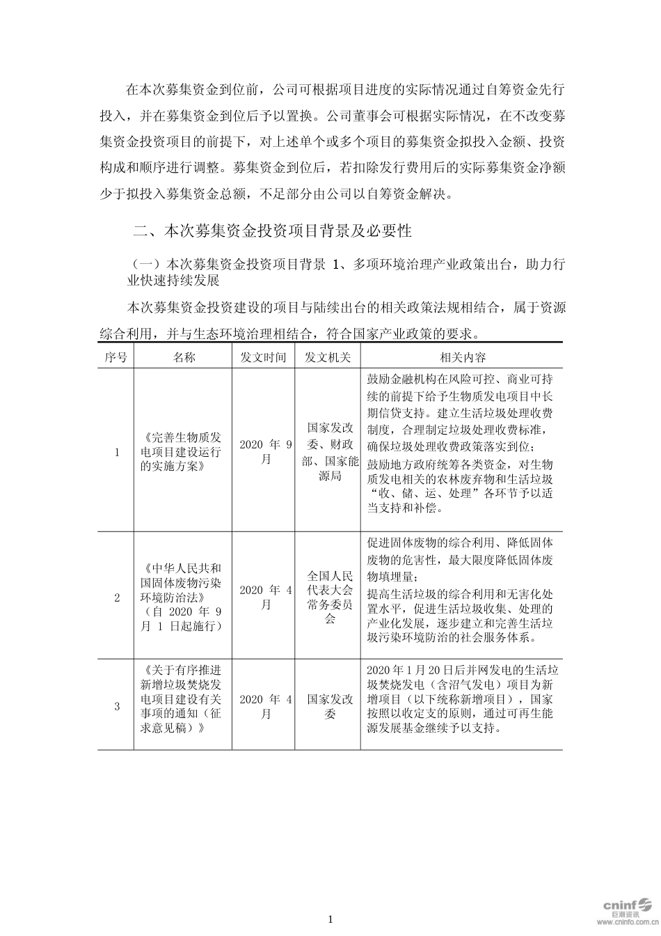 2021城市生活垃圾焚烧发电厂扩建工程项目、生活垃圾焚烧发电 BOT项目、工业固体废弃物集中处置扩建项目、危险废物集中处置中心建设项目可行性分析报告_第2页