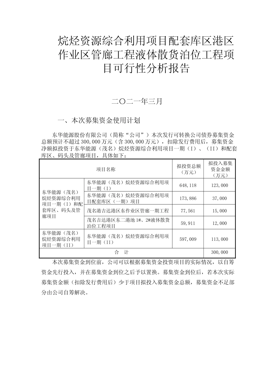 烷烃资源综合利用项目配套库区港区作业区管廊工程液体散货泊位工程项目可行性分析报告_第1页