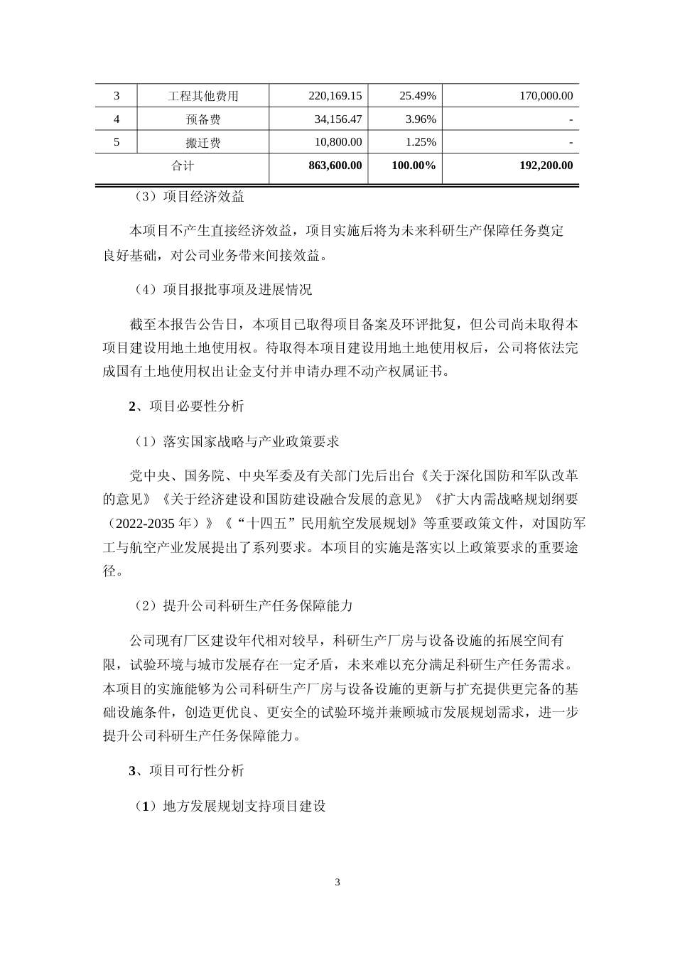 2023 年度航空复合材料生产线能力建设项目、钛合金生产线能力建设项目可行性分析报告_第3页