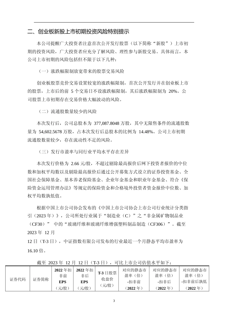 国际复材：首次公开发行股票并在创业板上市之上市公告书_第3页