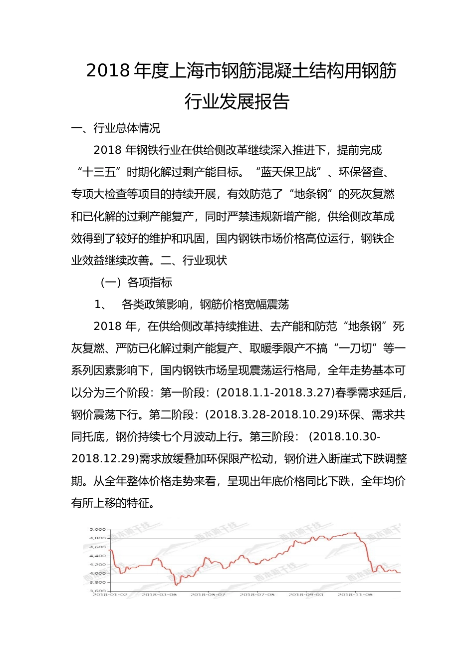 2018年度上海市钢筋混凝土结构用钢筋行业发展报告_第1页