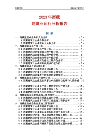 【建筑业年报】2023年西藏建筑业运行分析报告