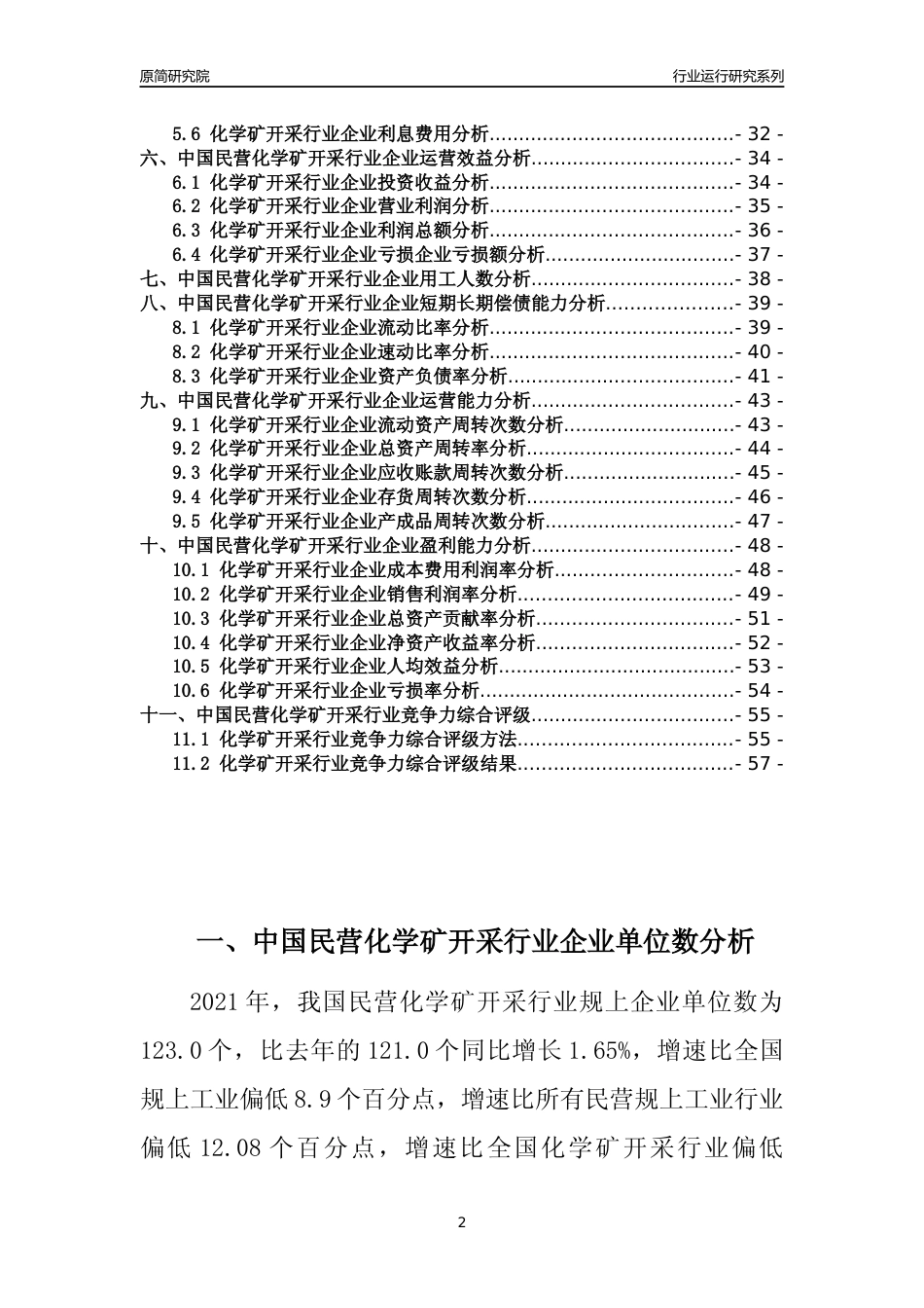 【行业评级年报】2021年中国民营化学矿开采行业运行及竞争力评级分析报告（2023版）_第2页
