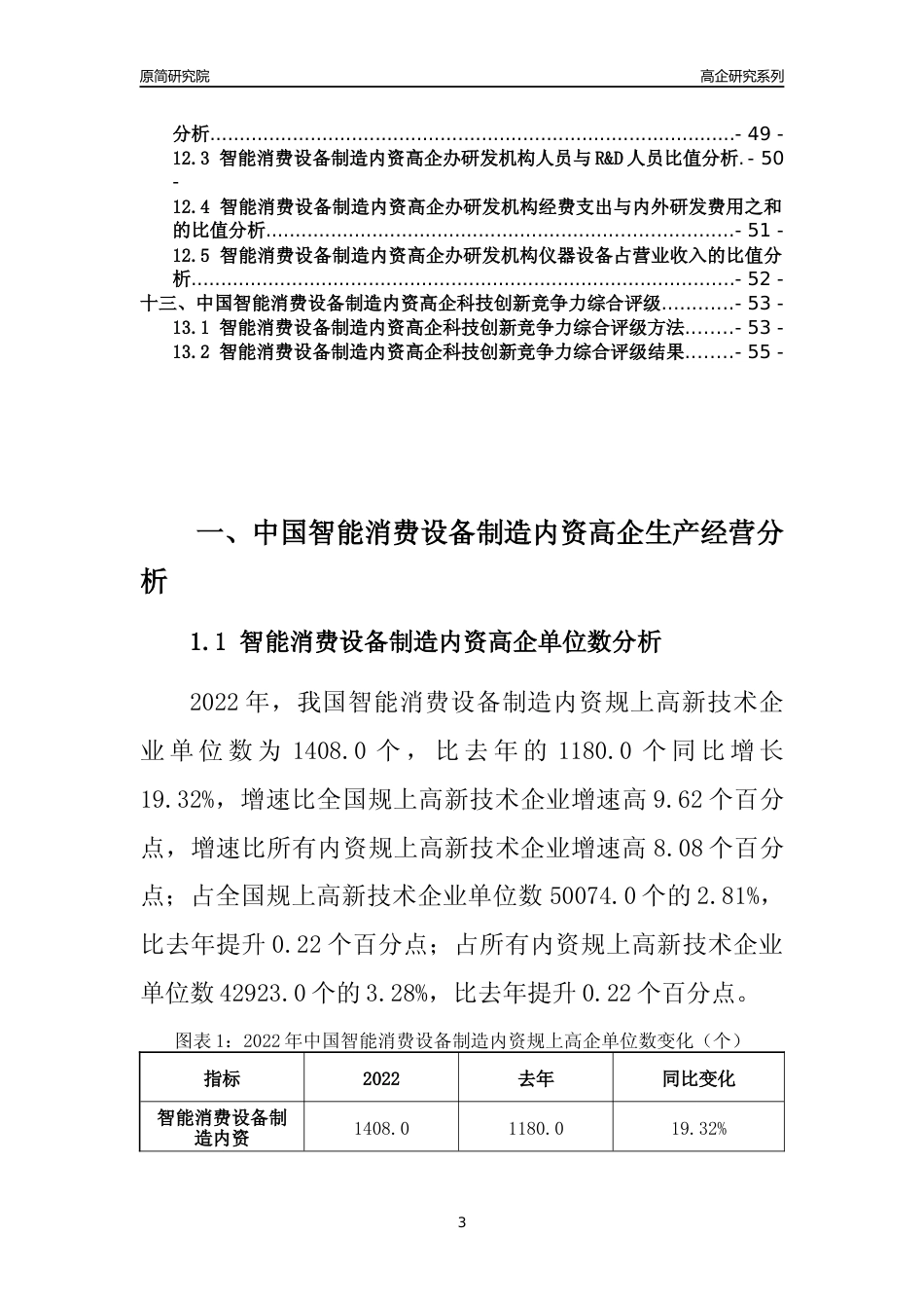 [高企年报]2022年中国智能消费设备制造内资高企科技创新能力及竞争力评级分析报告_第3页