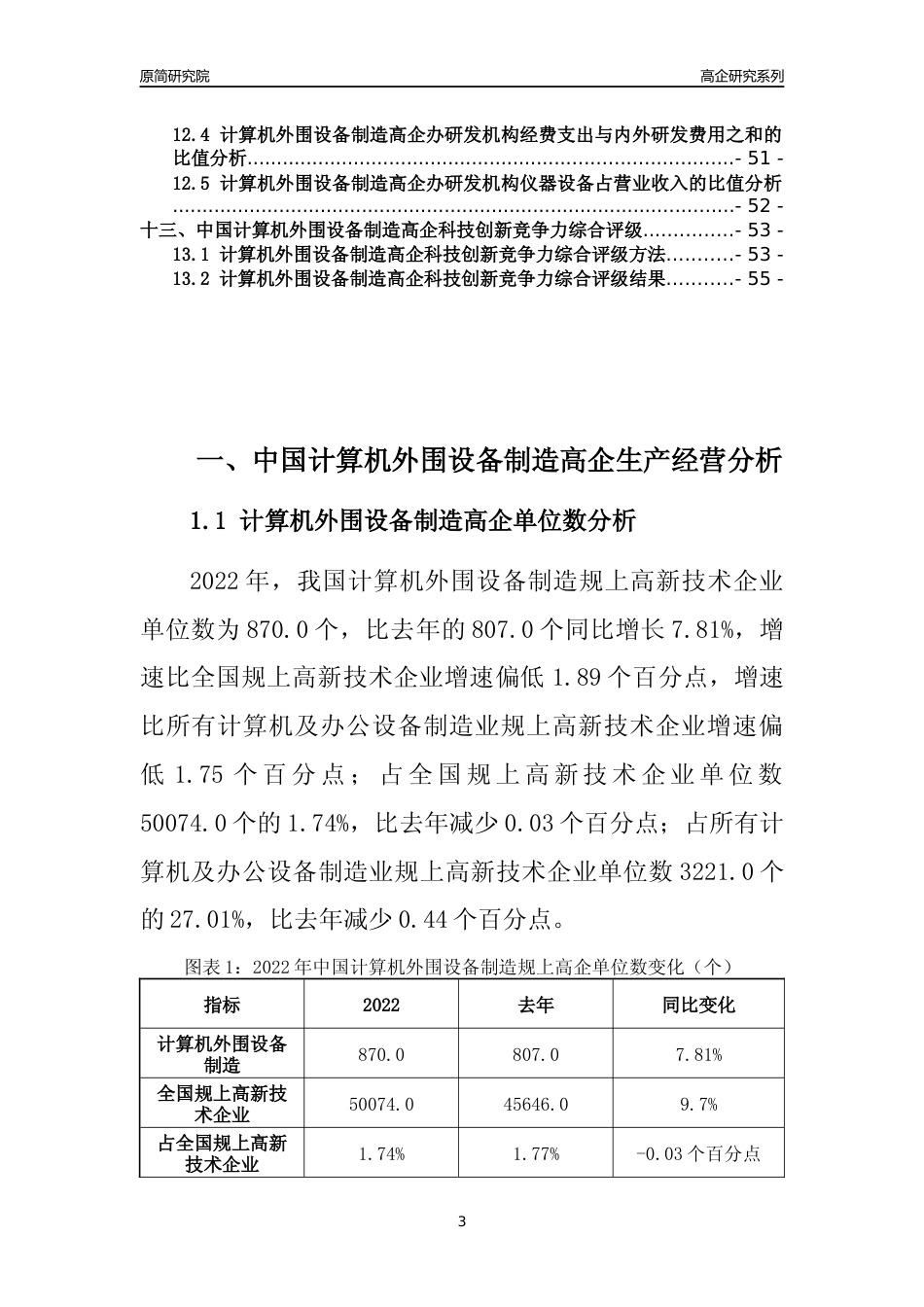 [高企年报]2022年中国计算机外围设备制造高企科技创新能力及竞争力评级分析报告_第3页