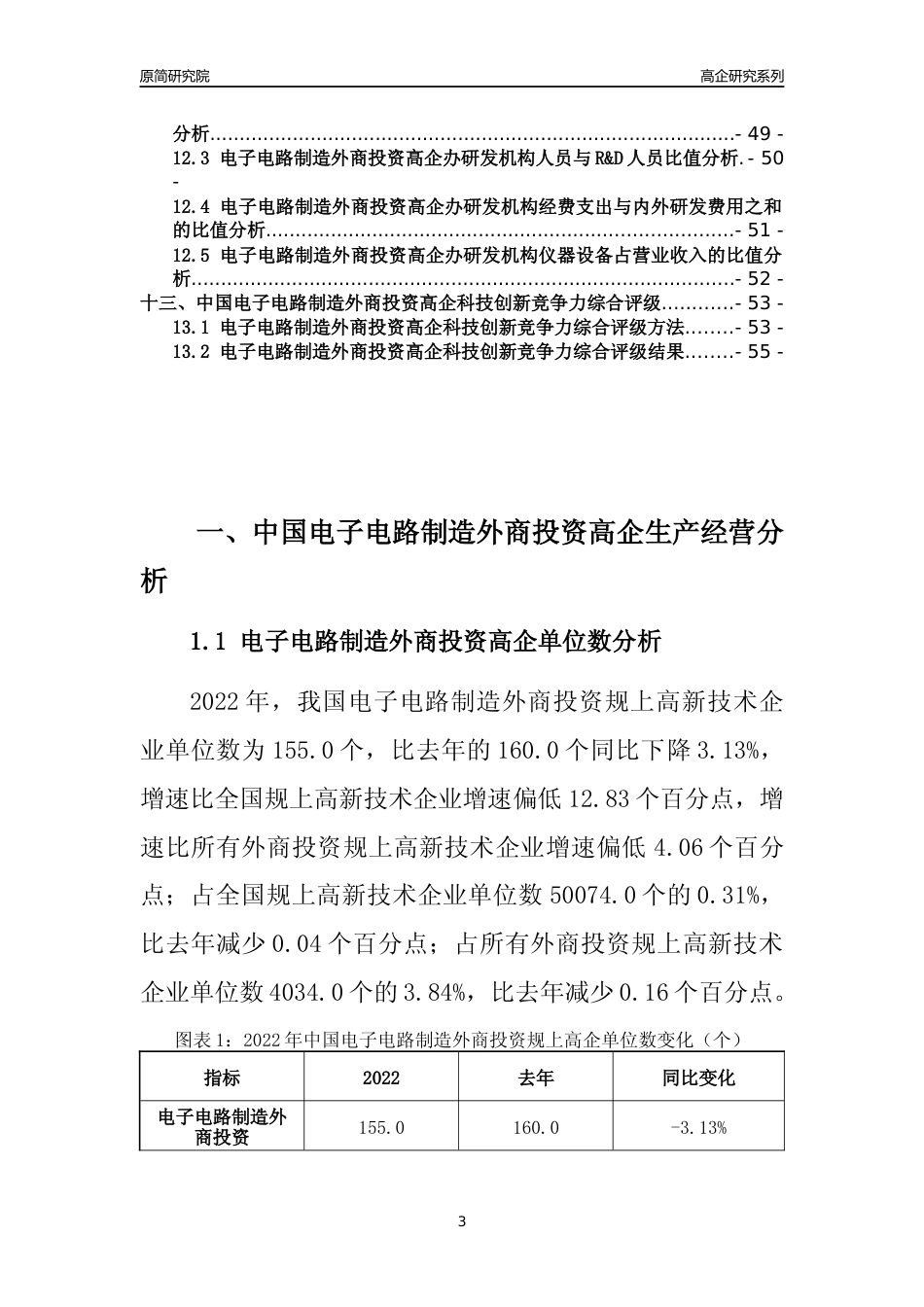 [高企年报]2022年中国电子电路制造外商投资高企科技创新能力及竞争力评级分析报告_第3页