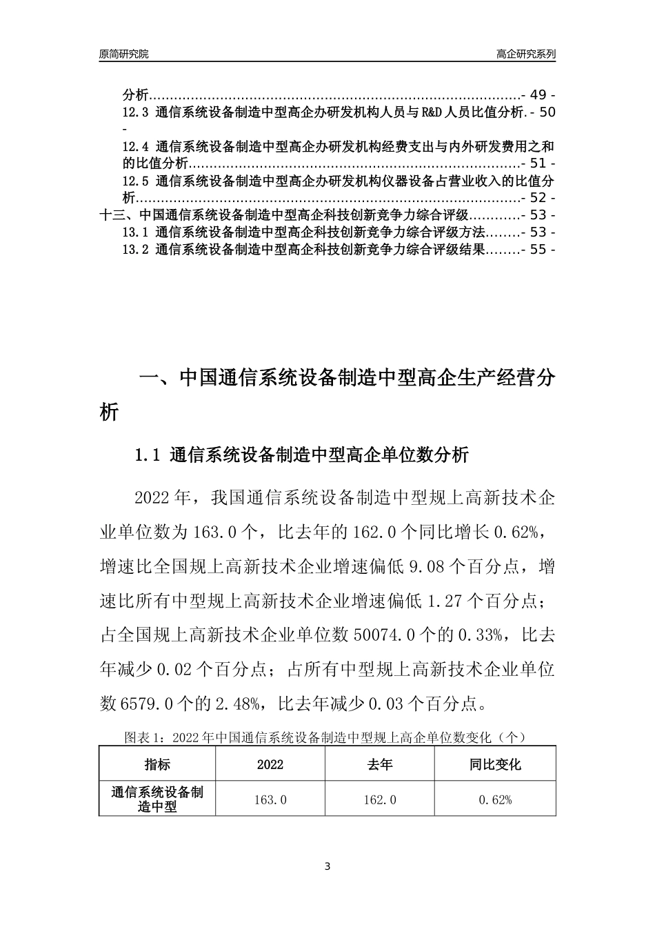 [高企年报]2022年中国通信系统设备制造中型高企科技创新能力及竞争力评级分析报告_第3页