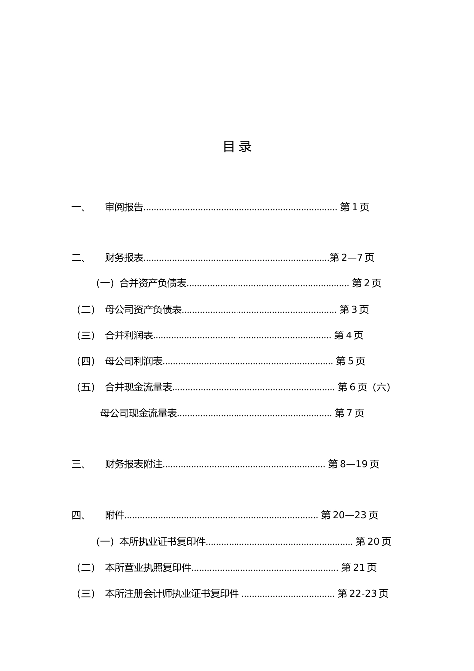 平安电工：公司财务报表及审阅报告（2023年度）_第1页