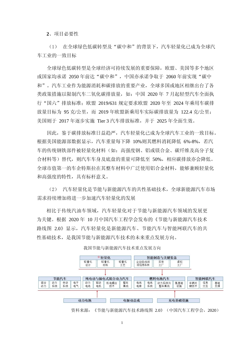 2021 高性能铝合金汽车零部件项目、汽车轻量化铝型材精密加工项目可行性分析报告_第2页