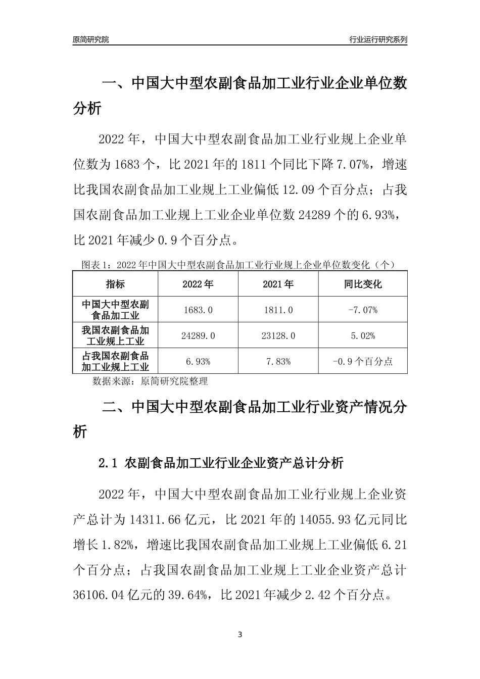 [行业年报]2022年中国大中型农副食品加工业行业运行分析报告_第3页