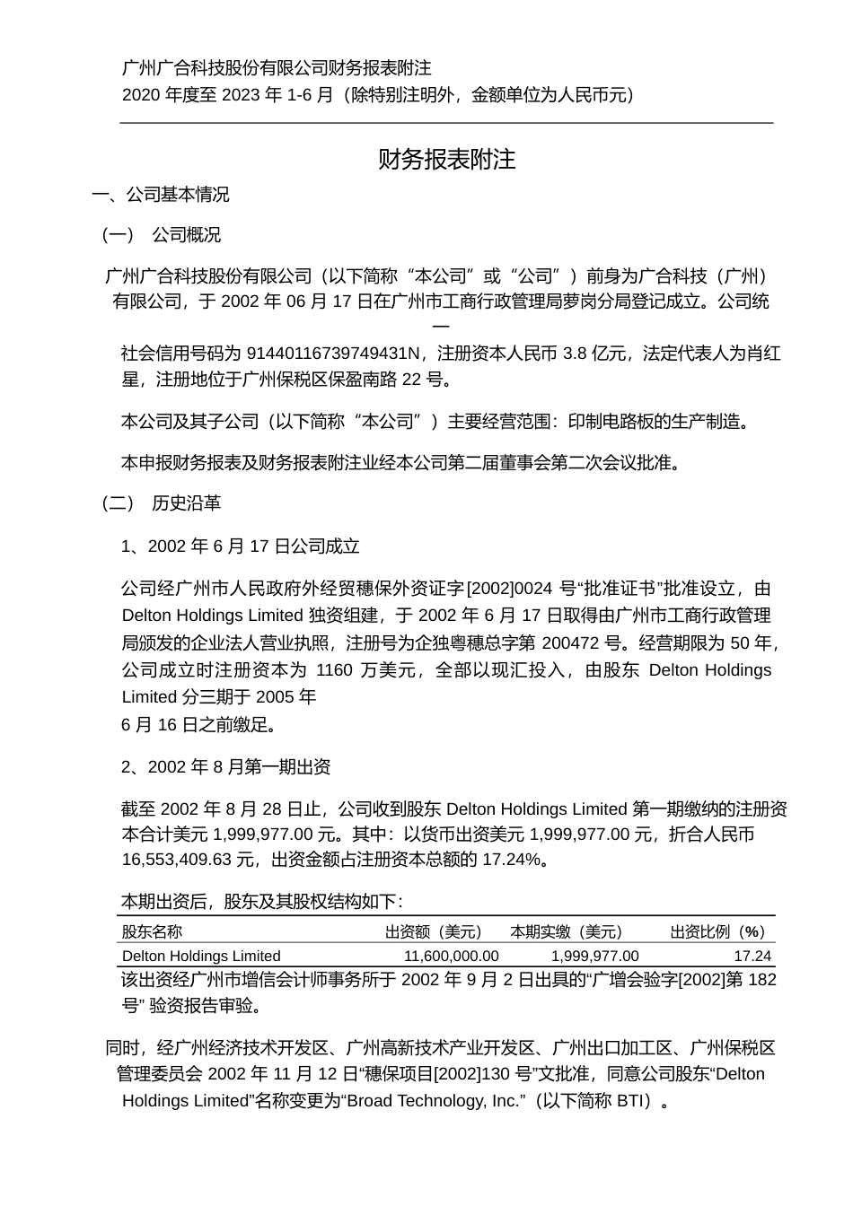 广合科技：首次公开发行股票并在主板上市的财务报表及审计报告_第2页