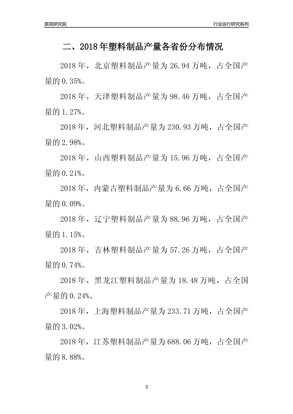 【产量年报】2018年全国塑料制品产量及区域分布分析报告_第3页