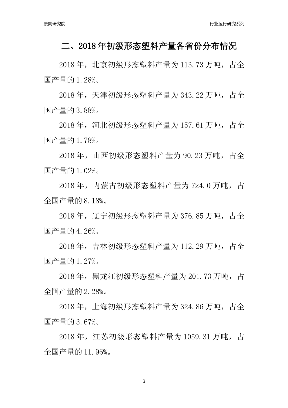 【产量年报】2018年全国初级形态塑料产量及区域分布分析报告_第3页