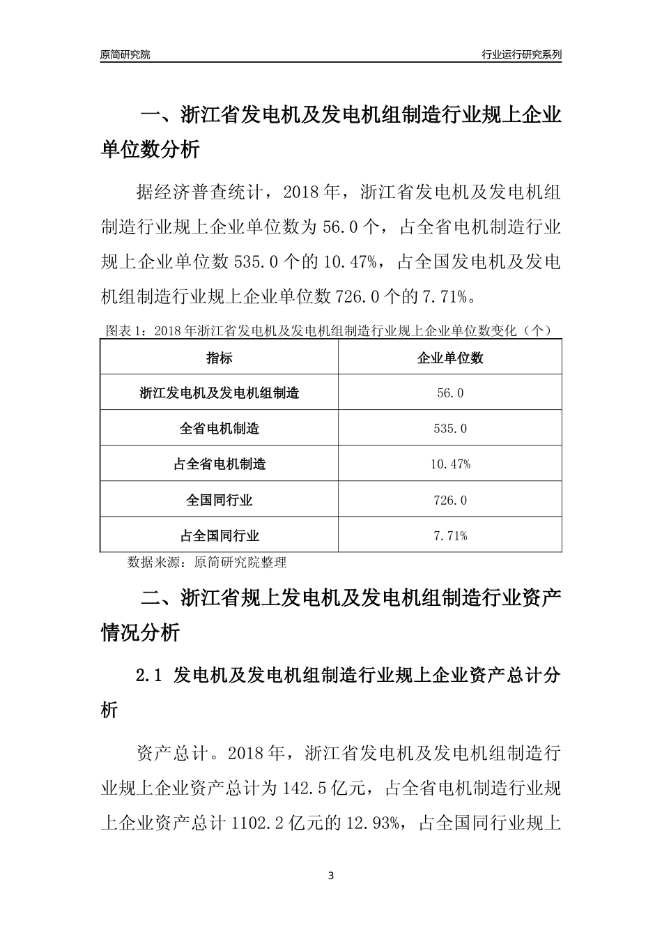 [行业年报]2018年浙江省规模以上发电机及发电机组制造行业运行及竞争力评级分析报告_第3页