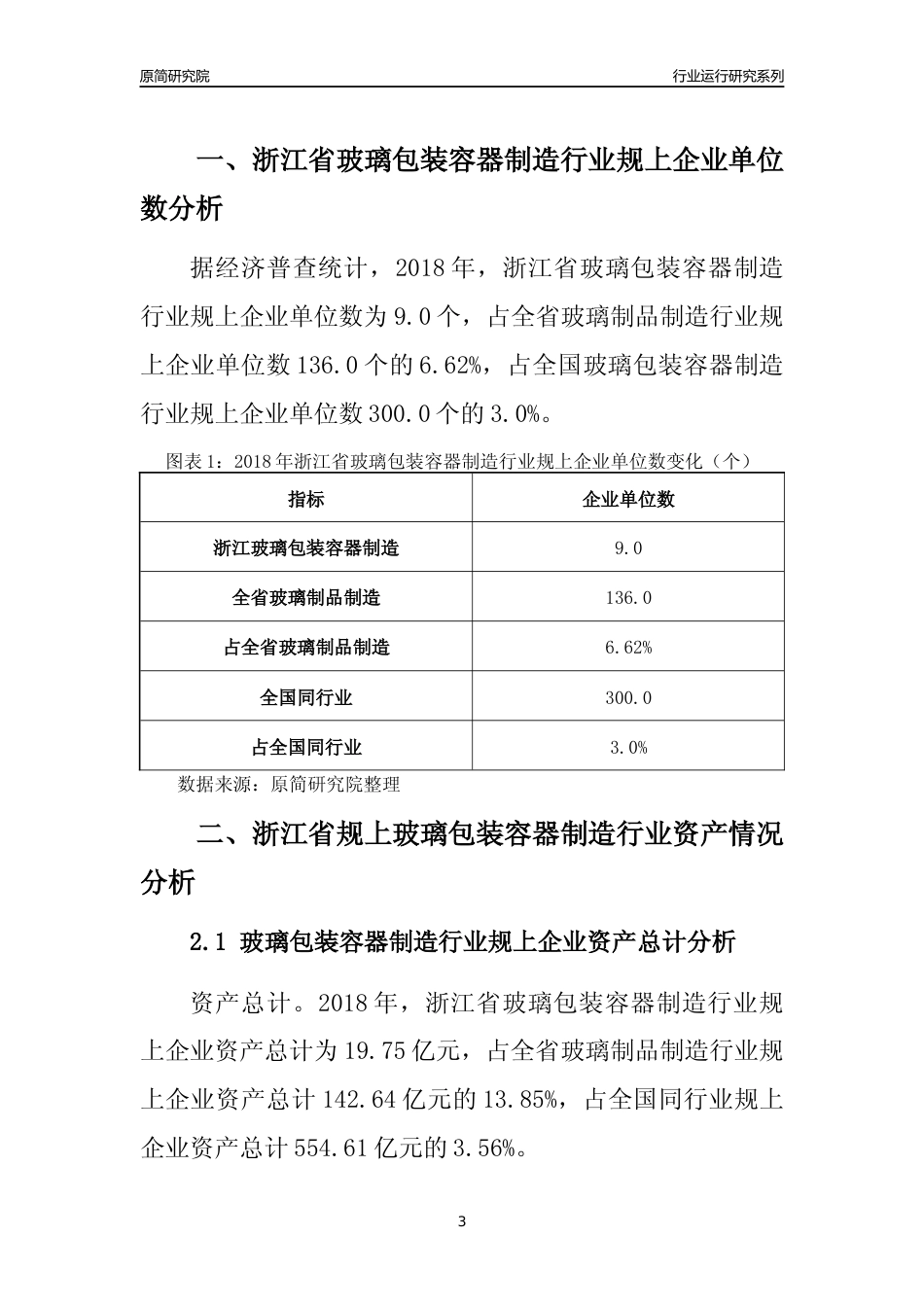 [行业年报]2018年浙江省规模以上玻璃包装容器制造行业运行及竞争力评级分析报告_第3页