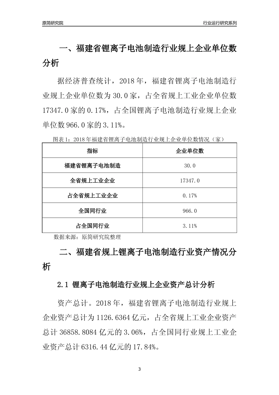 [行业年报]2018年福建省规模以上锂离子电池制造行业运行及竞争力评级分析报告_第3页
