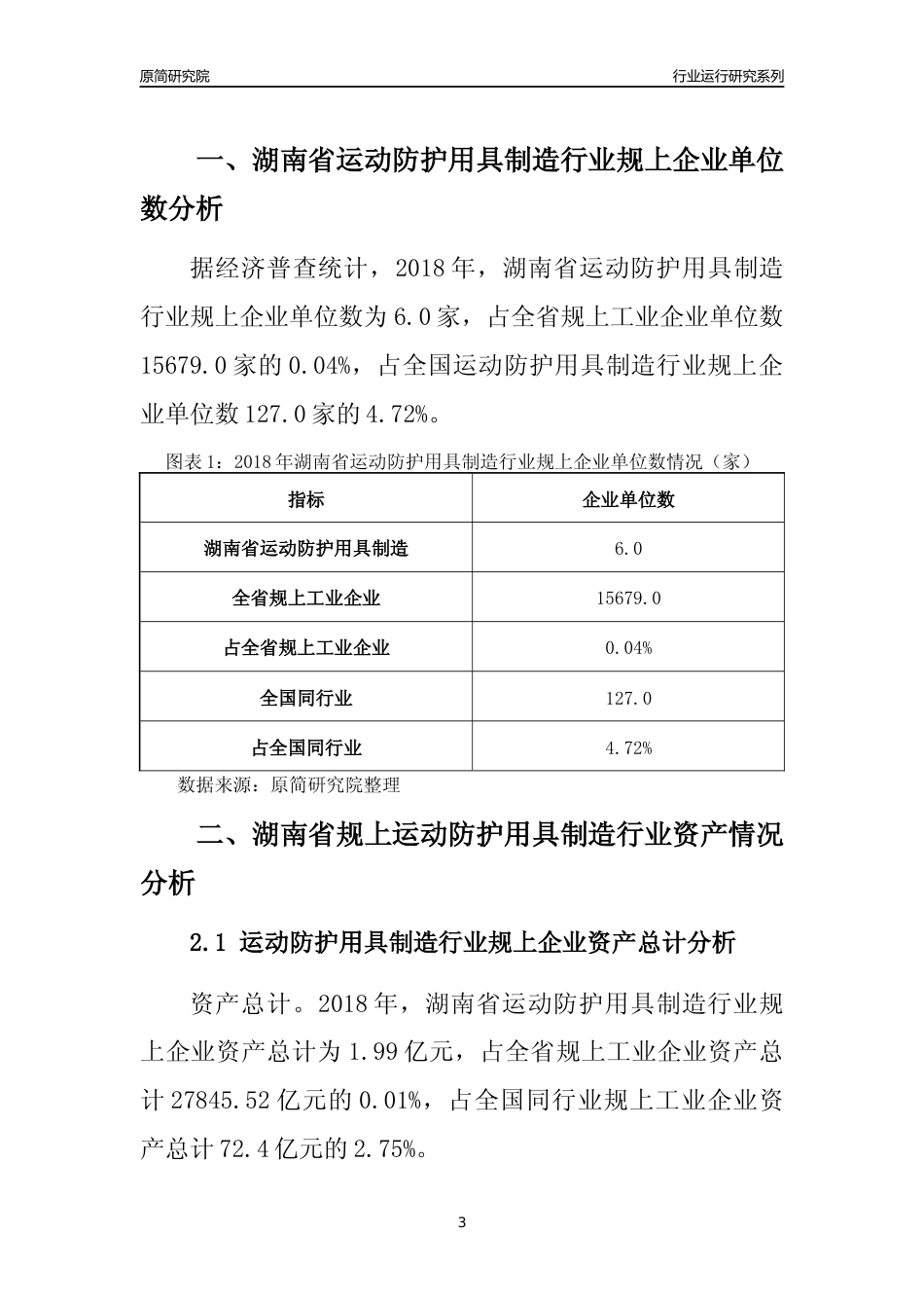 [行业年报]2018年湖南省规模以上运动防护用具制造行业运行及竞争力评级分析报告_第3页