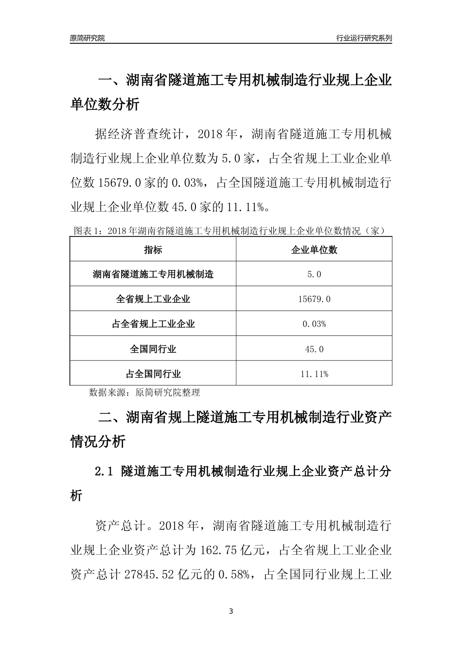 [行业年报]2018年湖南省规模以上隧道施工专用机械制造行业运行及竞争力评级分析报告_第3页