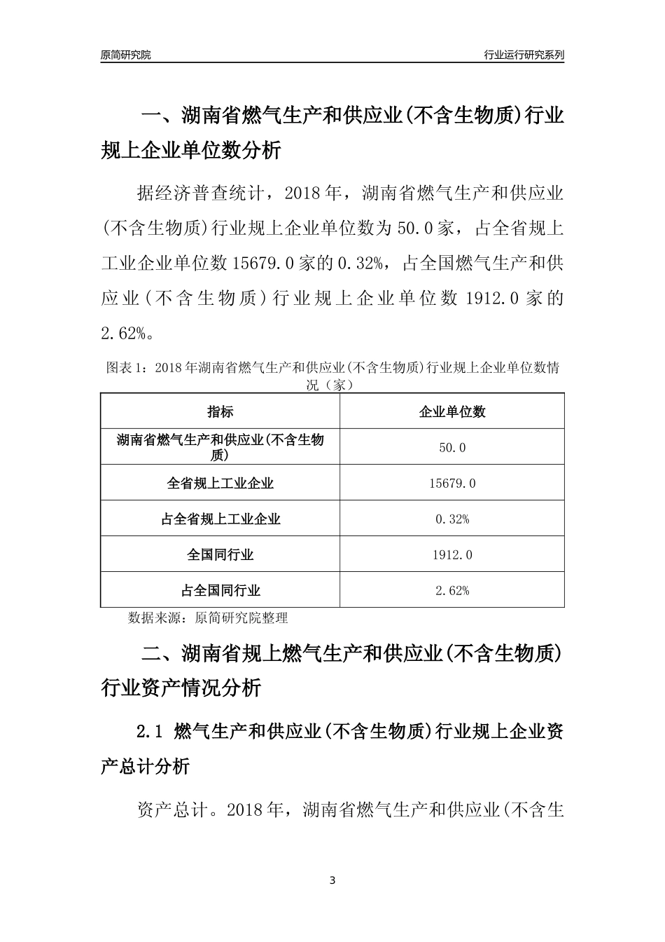 [行业年报]2018年湖南省规模以上燃气生产和供应业(不含生物质)行业运行及竞争力评级分析报告_第3页