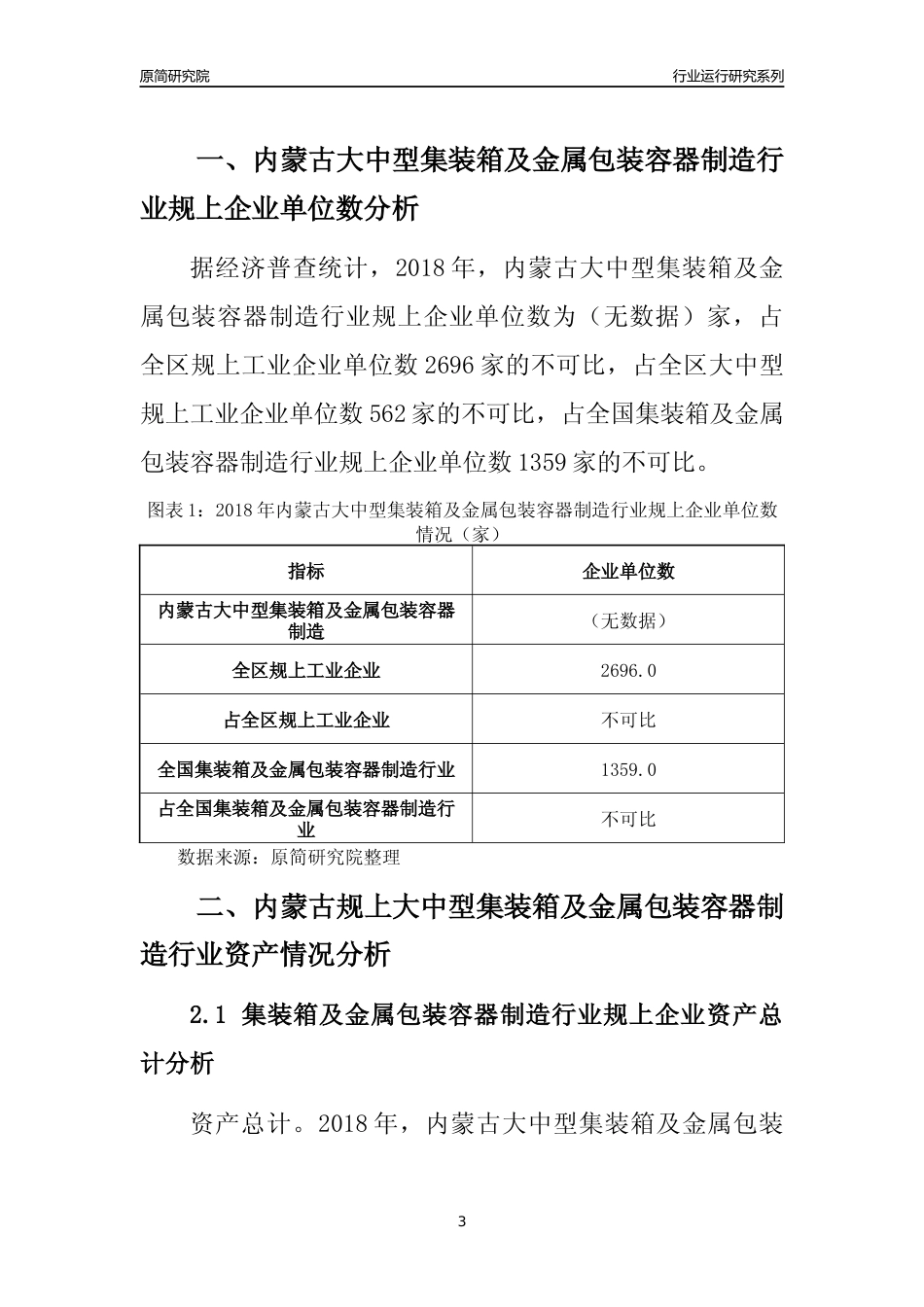 [行业年报]2018年内蒙古规上大中型集装箱及金属包装容器制造行业运行及竞争力评级分析报告_第3页
