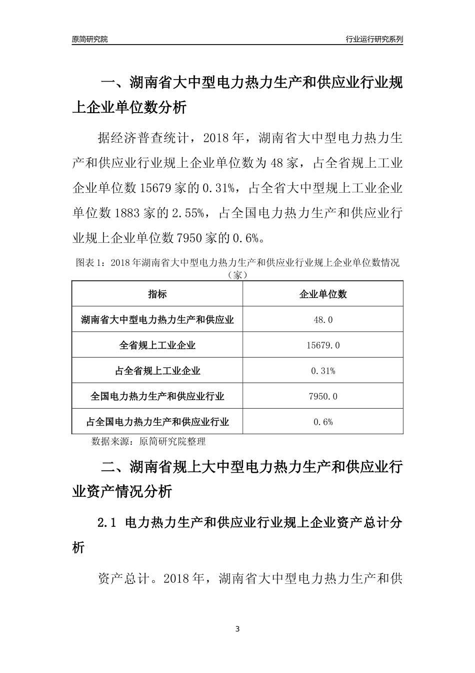 [行业年报]2018年湖南省规上大中型电力热力生产和供应业行业运行及竞争力评级分析报告_第3页