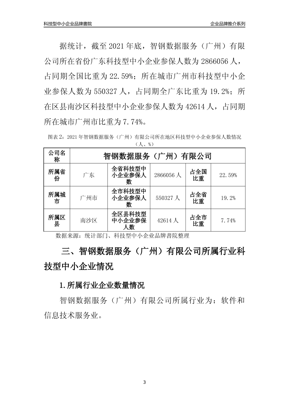 【科技型中小企业】智钢数据服务（广州）有限公司品牌推介及所在地区和行业企业发展情况分析报告（2021年）_第3页