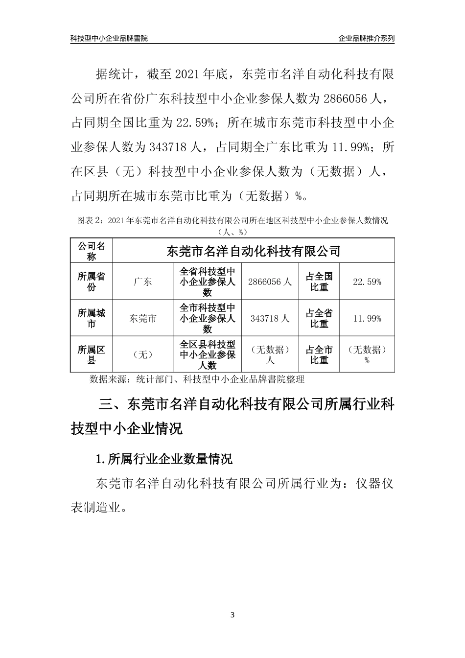 【科技型中小企业】东莞市名洋自动化科技有限公司品牌推介及所在地区和行业企业发展情况分析报告（2021年）_第3页