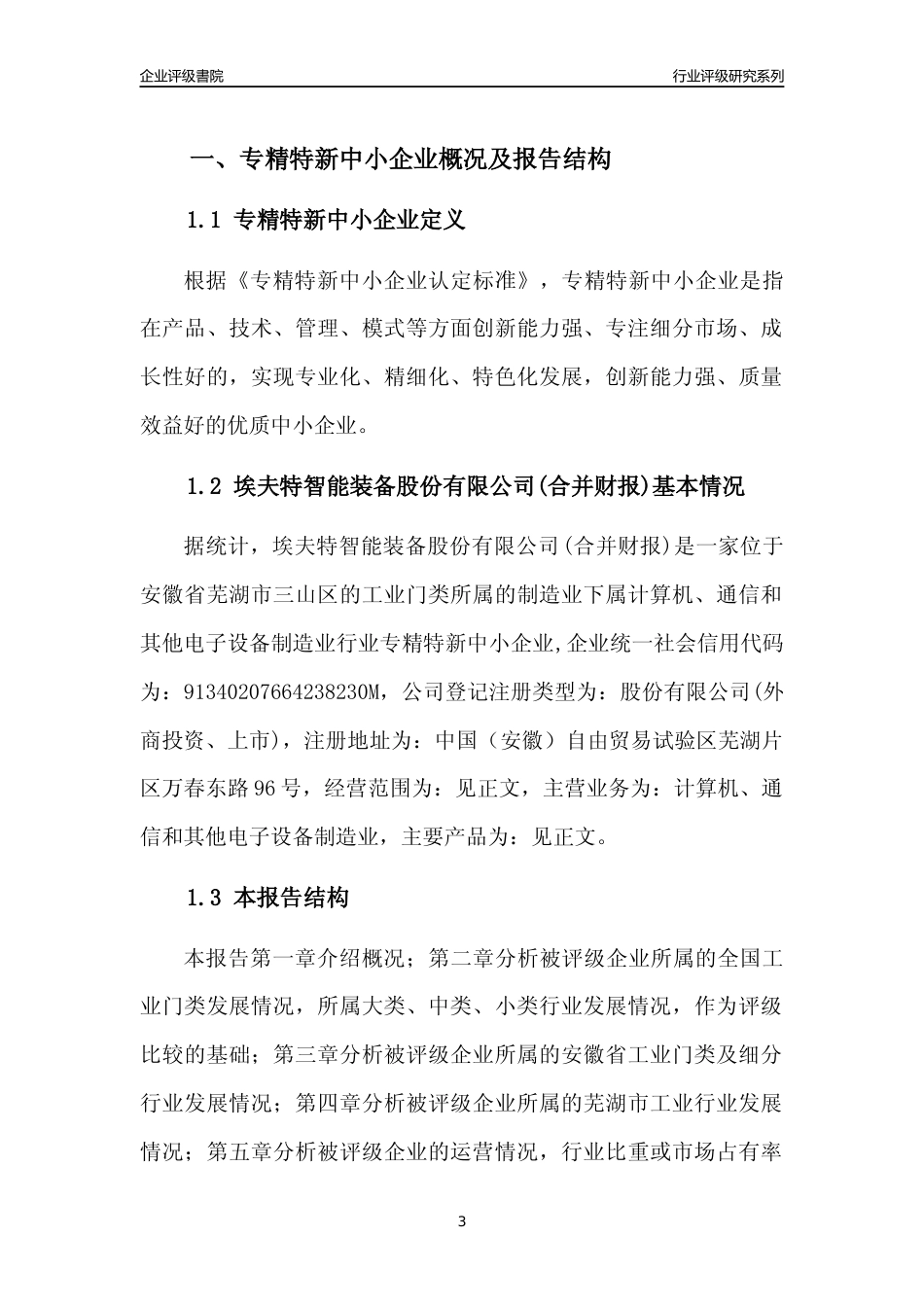 [专精特新]2022年埃夫特智能装备股份有限公司(合并财报)行业竞争力评级分析报告(2023版)_第3页