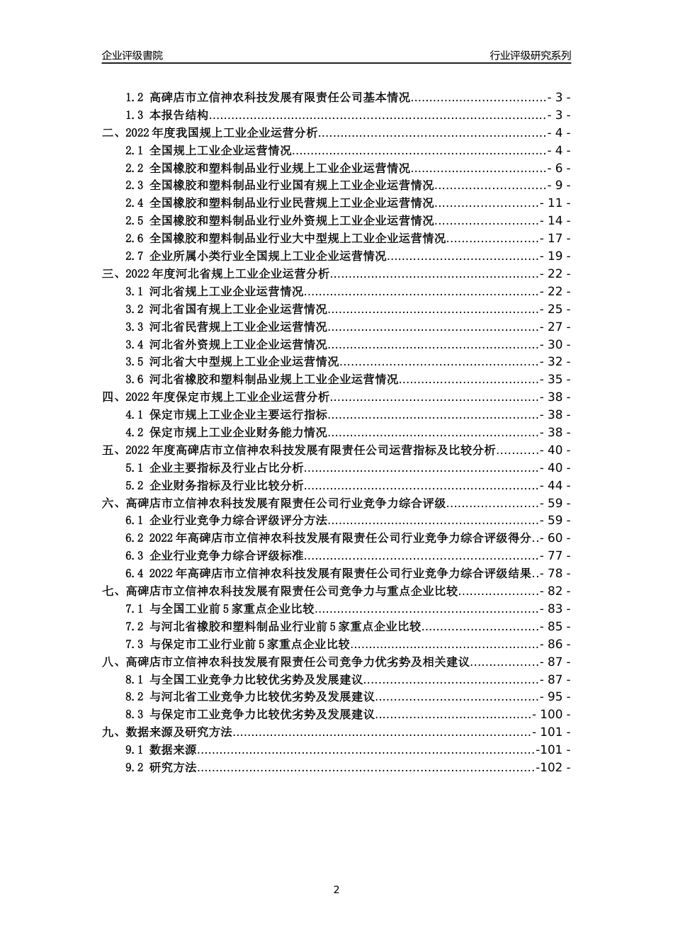 [专精特新]2022年高碑店市立信神农科技发展有限责任公司行业竞争力评级分析报告(2023版)_第2页
