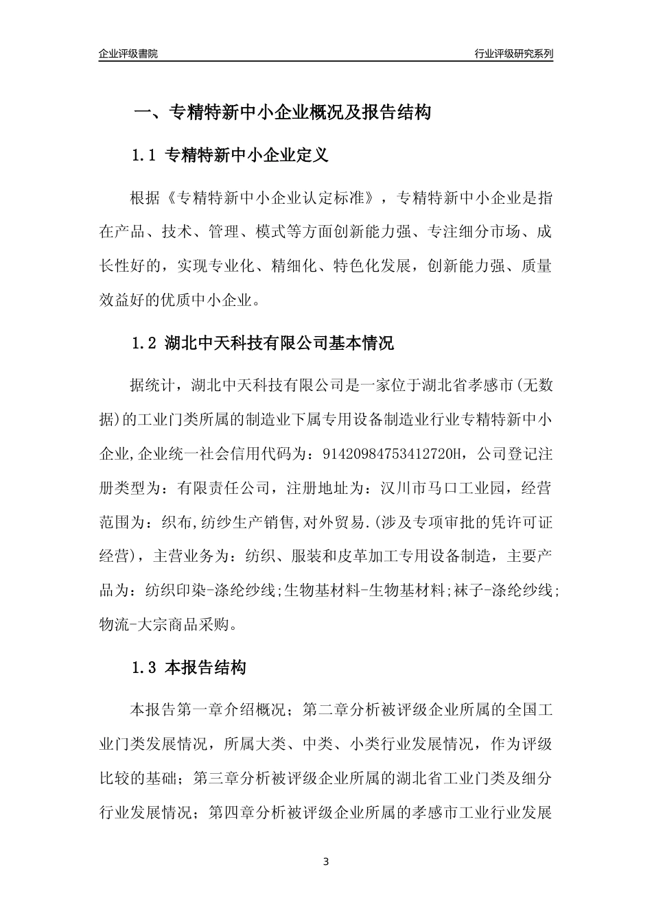 [专精特新]2022年湖北中天科技有限公司行业竞争力评级分析报告(2023版)_第3页