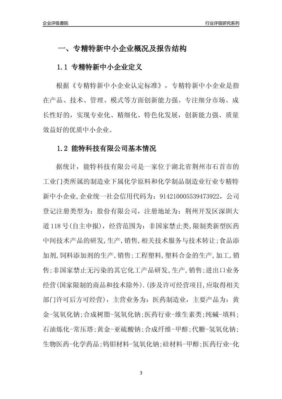[专精特新]2022年能特科技有限公司行业竞争力评级分析报告(2023版)_第3页